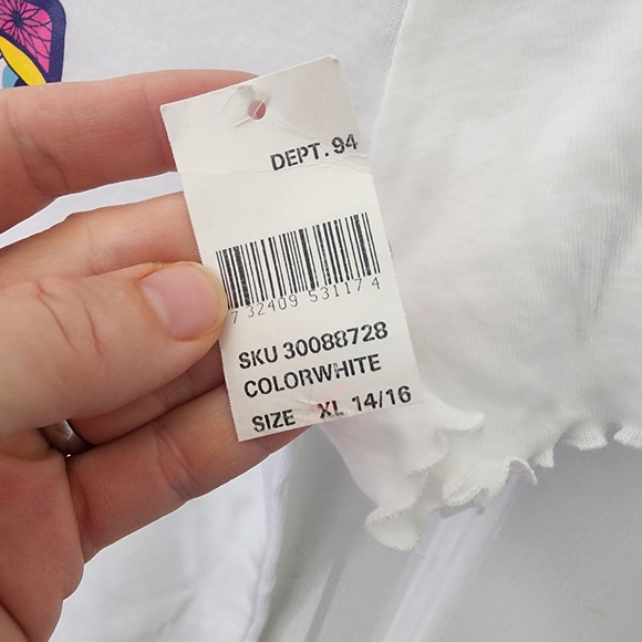 90s Vintage Powerpuff Girls Cartoon Network White Short Sleeve Tee -New With Tag - Picture 4 of 5